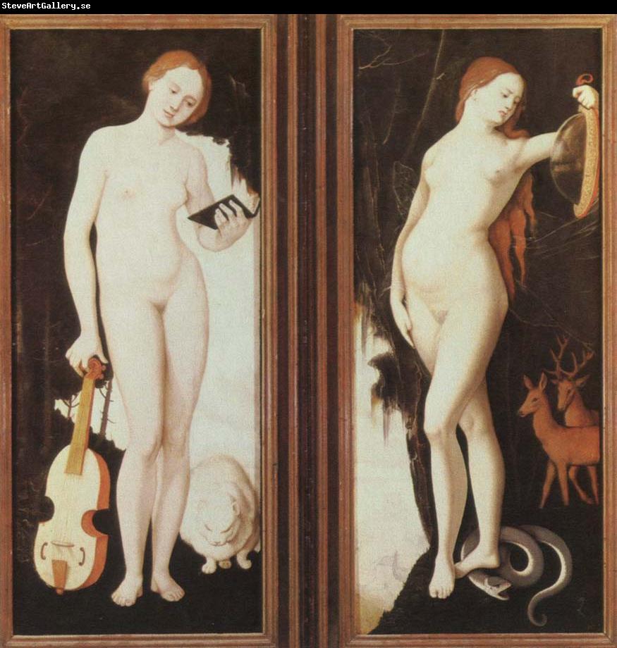 Hans Baldung Grien allegories of music and prudence